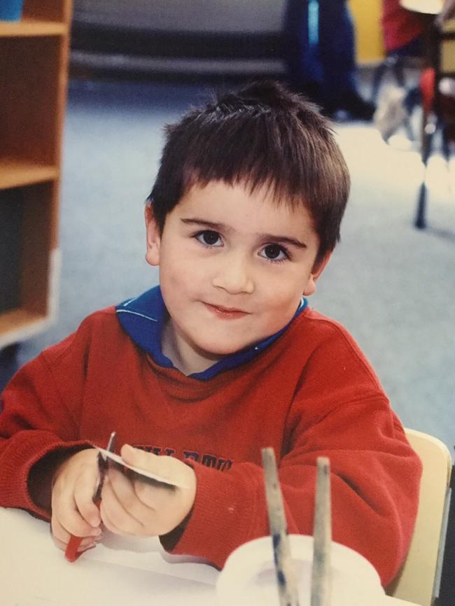 David MacPherson in kinder, the year before he was diagnosed with Duchenne muscular dystrophy.