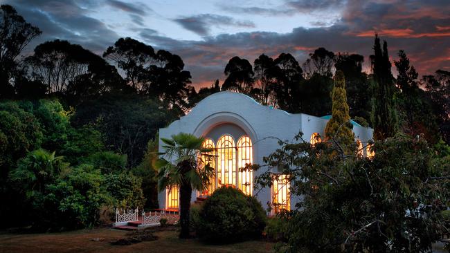 The exotic looking Tasmanian Food and Wine Conservatory, at Sassafras, has an other-worldly feel about it. Picture: GLENN MASON