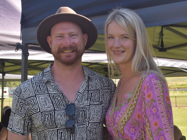 Tom and Jordana Lunney at the Yeppoon race day at Keppel Park racecourse on April 26, 2025.