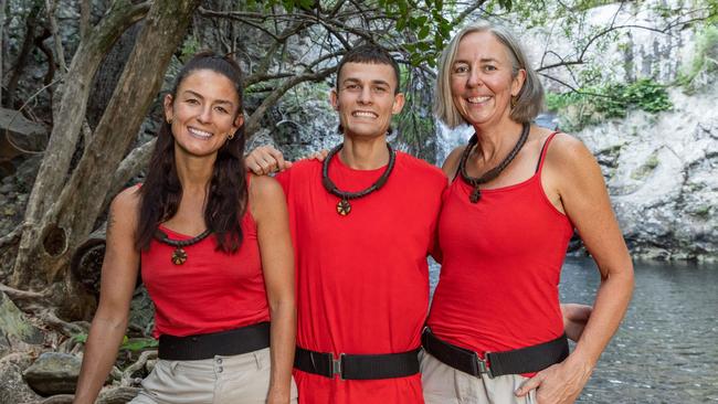 Garside was arrested at the airport after filming I’m a Celebrity, Get Me Out of Here! Final three contestants pictured. (L-R) Aesha Scott, Harry Garside and Liz Ellis