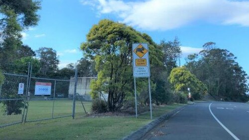 A koala sign next to the proposed site. Picture: supplied