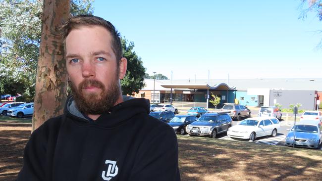 Scott Collins outside the Mount Gambier and Districts Health Service. Picture: Arj Ganesan