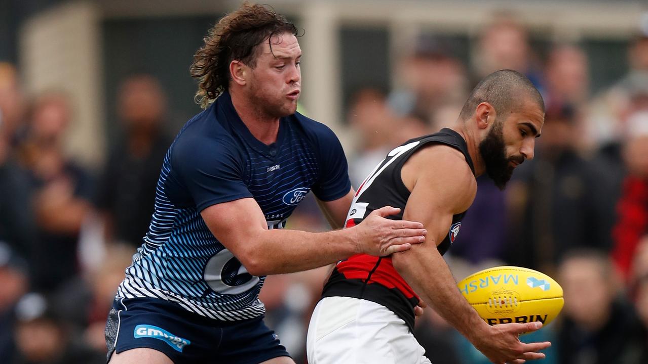 Jack Steele while playing for Geelong in the pre-season. (Photo by Michael Willson/AFL Photos via Getty Images)