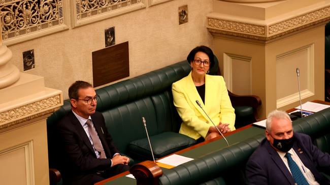 Steven Marshall on the backbench in parliament. Picture: NCA NewsWire/Kelly Barnes