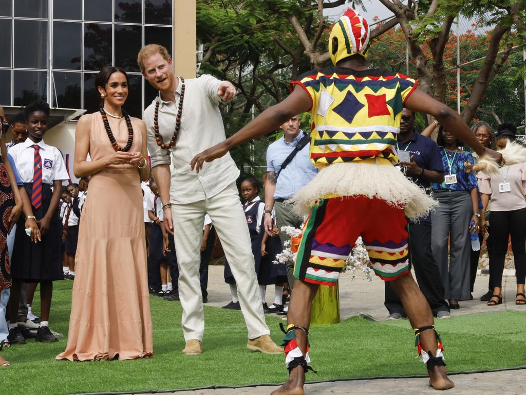 And there was dancing. Picture: Andrew Esiebo/Getty Images for The Archewell Foundation