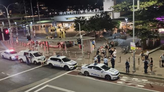 A brawl involving about 40 young people broke out at Manly Wharf on January 6. Picture: Many Observer