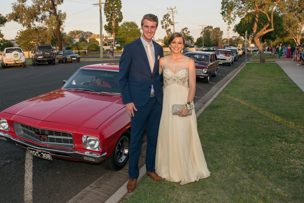 FORMAL EVENING: Aidan Priebbenow and Helen Stewart-Koster. Picture: Owen Studios