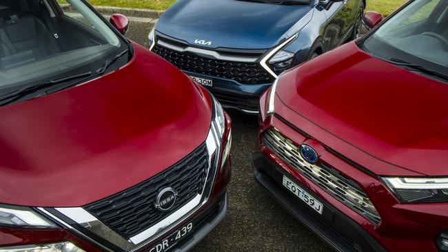 Photo of the Nissan X-Trail, Kia Sportage and Toyota RAV4 comparison test. Pic by Thomas Wielecki.