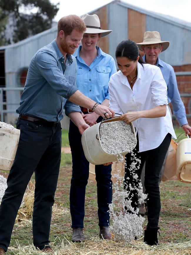 Prince Harry and wife Meghan on their visit to Dubbo in 2018. Picture: Toby Zerna