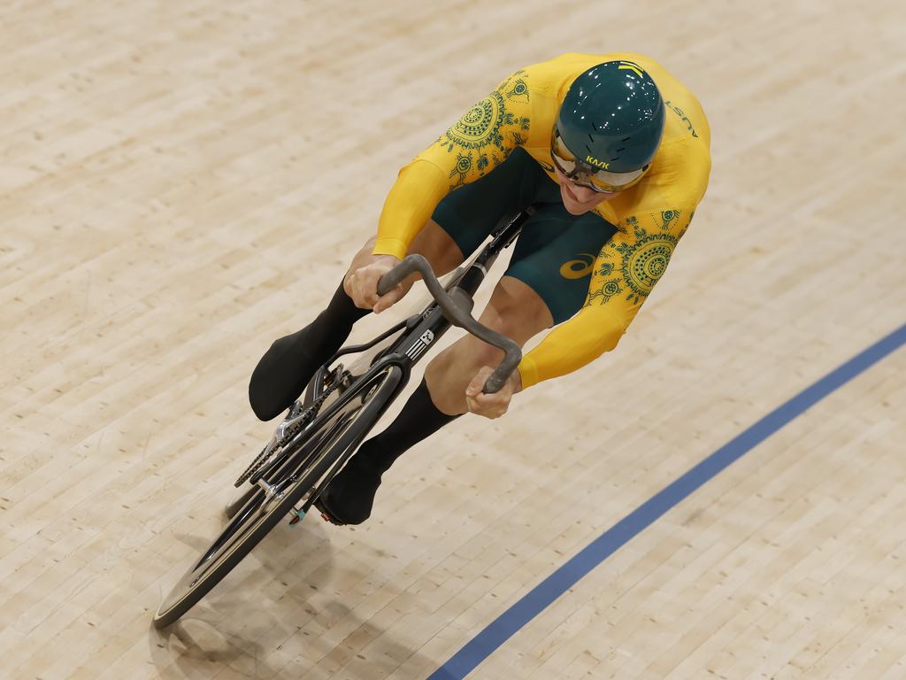 Australian Matthew Richardson during race 1 at the 2024 Olympics. Picture: Michael Klein