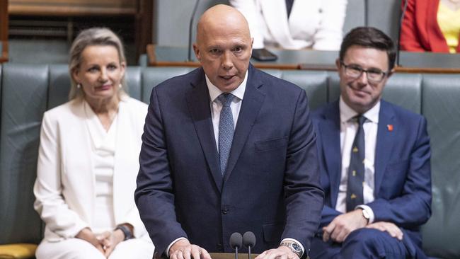 Mr Dutton said Australians may have to choose between “heating and eating” like in Europe, with power bills set to skyrocket. Picture: NCA NewsWire / Gary Ramage