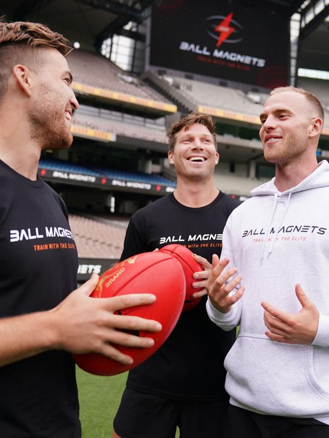 Jack Viney, Toby Greene and Tom Mitchell. Picture: Supplied