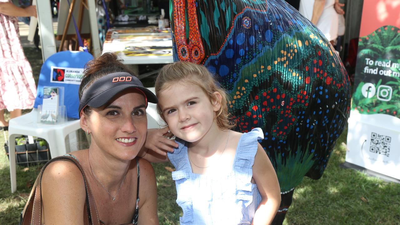 Maryline Medard and Ella Sawtell enjoy the day at Cairns Ecofiesta, 2024. Photo: Catherine Duffy