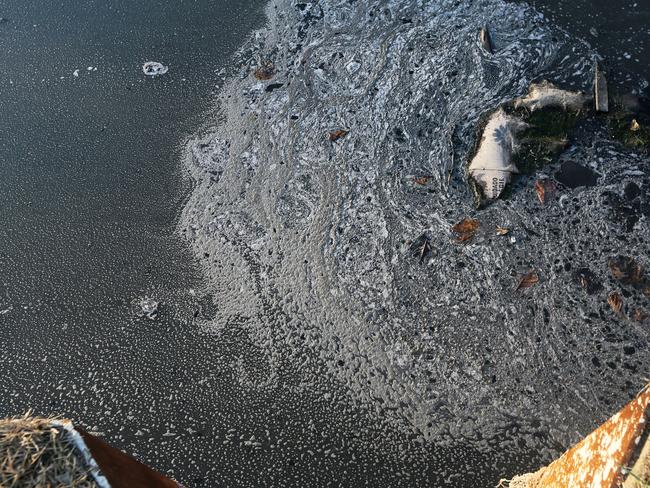 A polluted canal runs next to the Olympic Park.