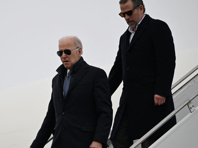 President Joe Biden earlier this year with his son Hunter. Picture: AFP