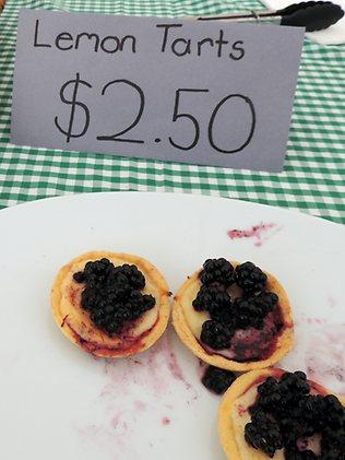 Urrbrae High School blackberry lemon tarts