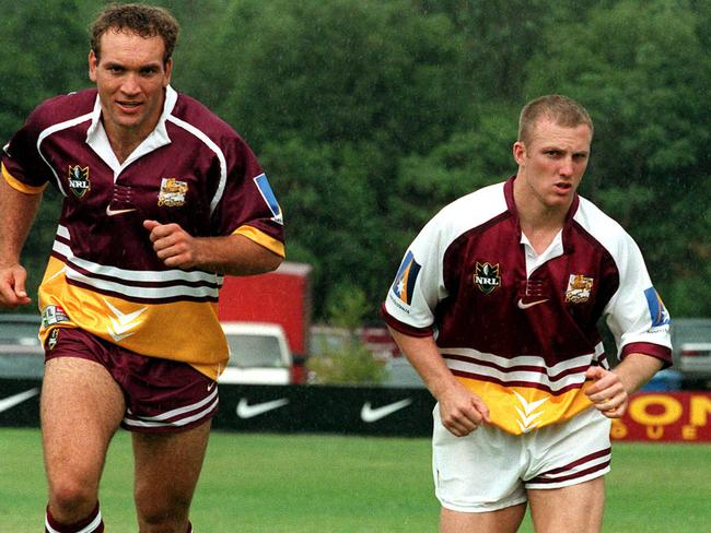 Gorden Tallis and Darren Lockyer in the 2000 strip.