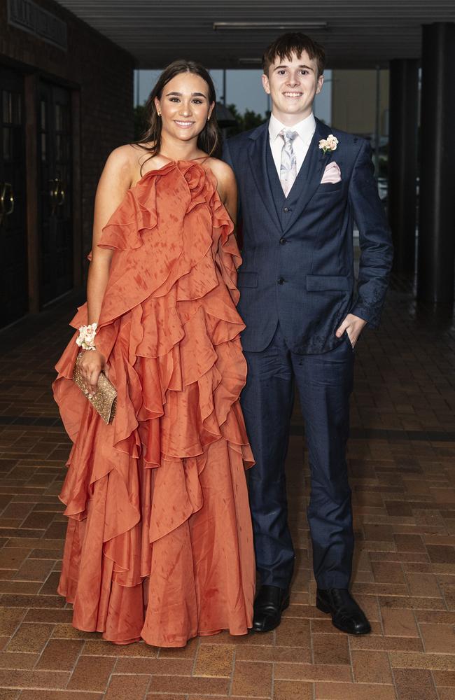 Jacklyn Powell partners James Pike to the Toowoomba Grammar School formal at Rumours International, Wednesday, November 13, 2024. Picture: Kevin Farmer