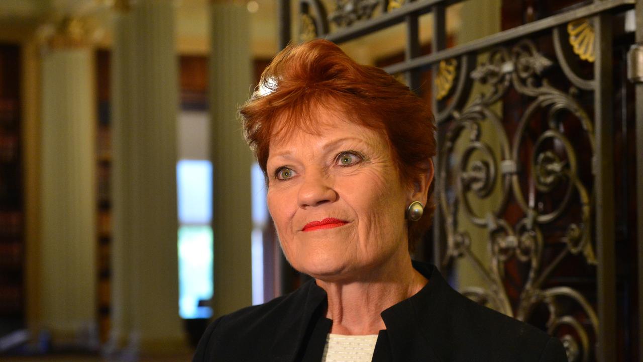 Speaking on the censure motion, Ms Hanson said she would “tale (Faruqi) to the airport”. Picture: Nicki Connolly