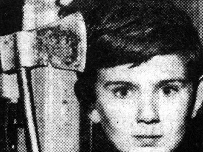 Shane Spiller, 12, tried to fight off sex monster Derek Percy with a tomahawk in 1969 as Percy was abducting his friend Yvonne Tuohy, also 12, at Warneet, a small Victorian fishing village in Westernport Bay.