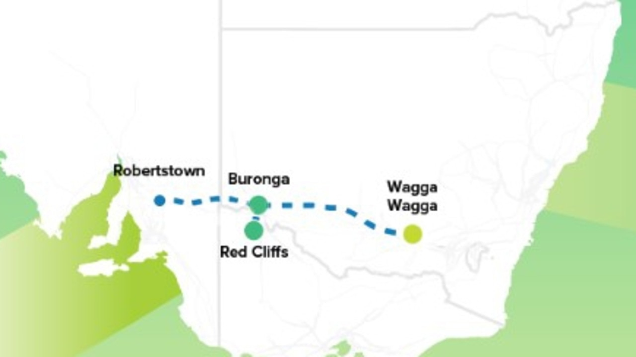 The Project EnergyConnect route map. Picture: Supplied