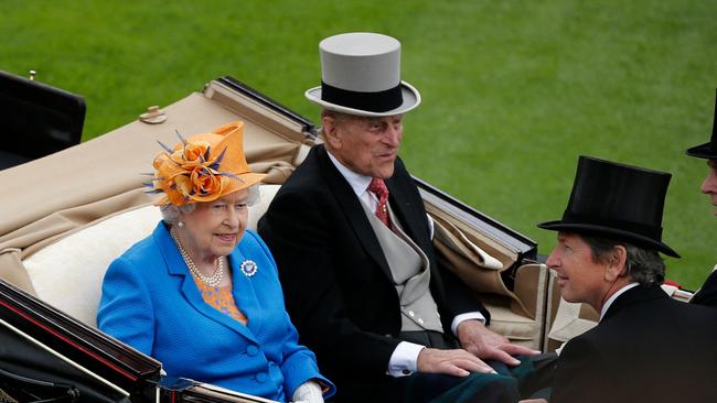 Queen Elizabeth II and Prince Philip at Royal Ascot in 2016.