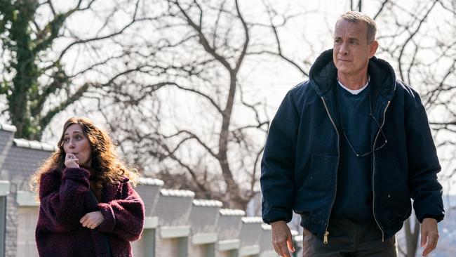 Mariana Trevino and Tom Hanks star in A Man Call Otto. Picture: Columbia Pictures/Niko Tavernise