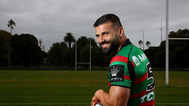 Josh Mansour finally understands why players love working with Wayne Bennett so much after joining the Rabbitohs. Picture: Toby Zerna.