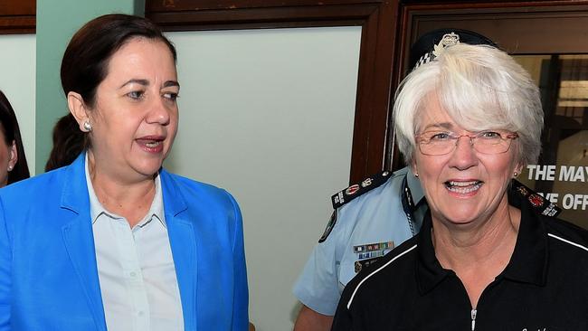 Queensland Premier Annastacia Palaszczuk’s (left) decision to endorse Rockhampton Mayor Margaret Strelow for the seat of Rockhampton has backfired. Picture: AAP