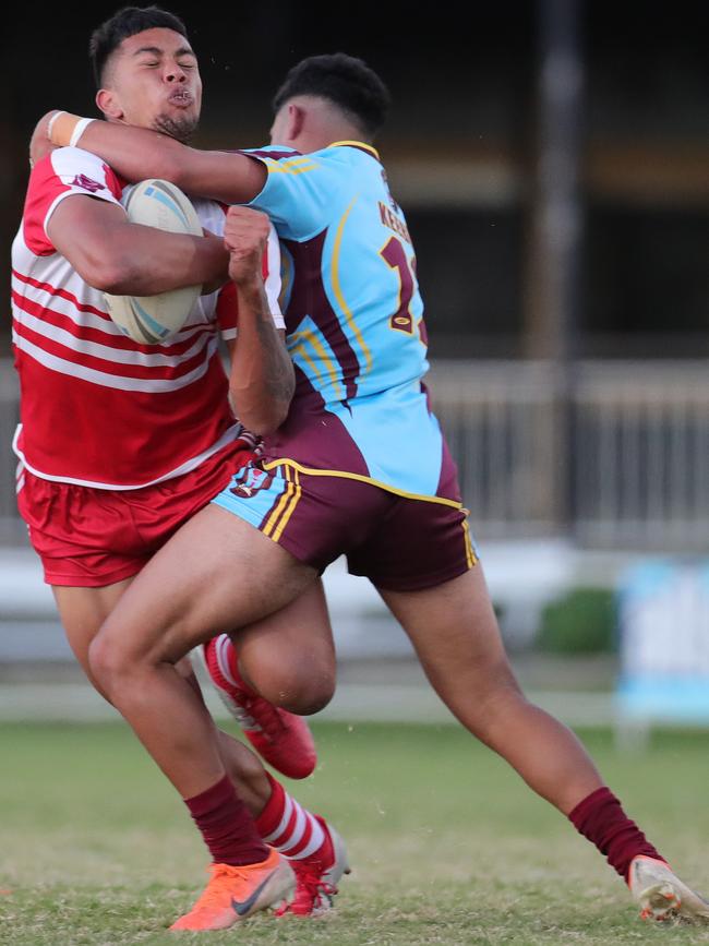 Xavier Willison is collared playing for PBC last year. Picture Glenn Hampson