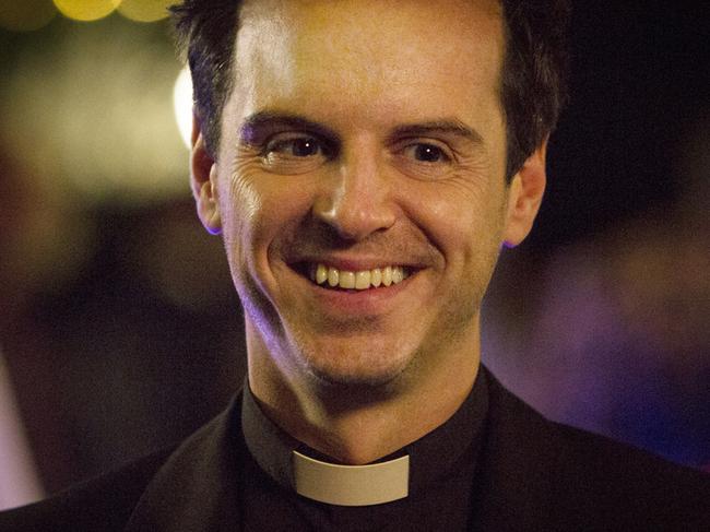 This image released by Amazon Studios shows Andrew Scott in a scene from "Fleabag." On Monday, Dec. 9, 2019, Scott was nominated for a Golden Globe for best supporting actor for his role on the TV series. (Amazon Studios via AP)