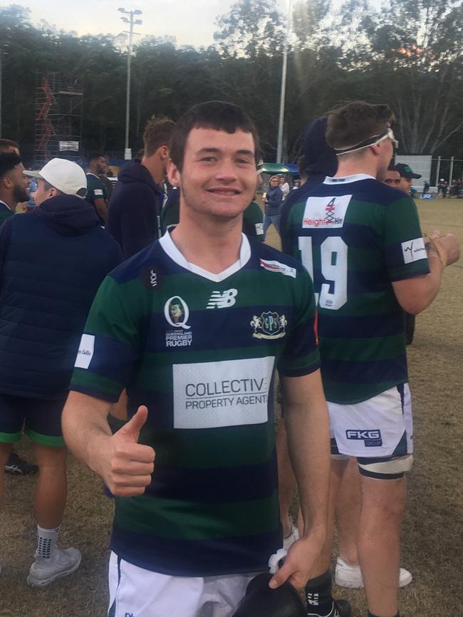 Colts player Bas Ward after finishing the Premier grade match.