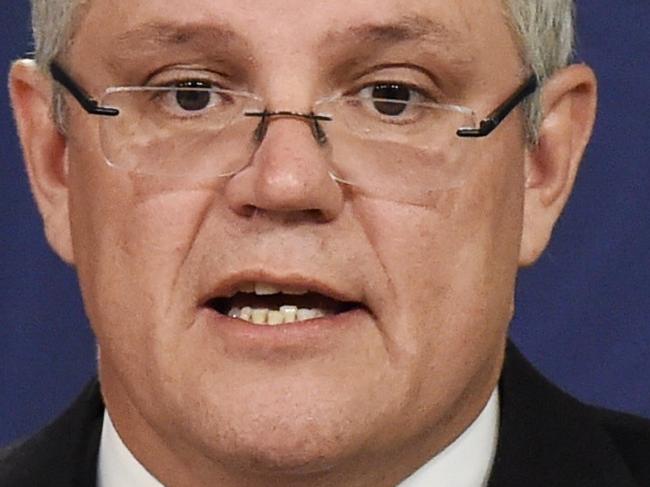 Federal Treasurer Scott Morrison speaks at press conference in Sydney, Wednesday, March 30, 2016. (AAP Image/Mick Tsikas) NO ARCHIVING