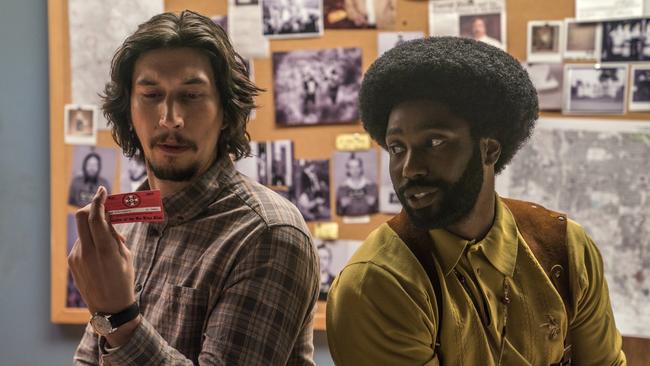 Adam Driver and John David Washington in Spike Lee’s BlacKkKlansman. Picture: Focus Features