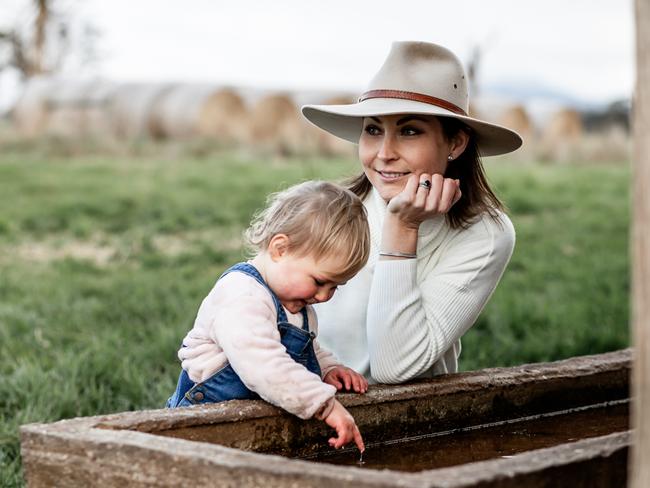 Stephanie Trethewey moved to Tasmania almost four years ago, when her son Elliot was six months old, and has since welcomed daughter Evie (pictured) to the family. Picture: Ness Vanderburgh.