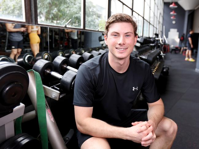 Tom Giudice, 21, at Function Well Newstead. Picture: Steve Pohlner