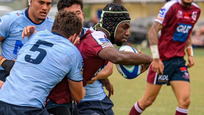 Action in the Reds and Waratahs battle. Picture: Courtesy of James Auclair.