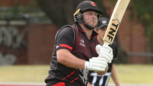 Michael Hill batting for Essendon. Picture: Hamish Blair