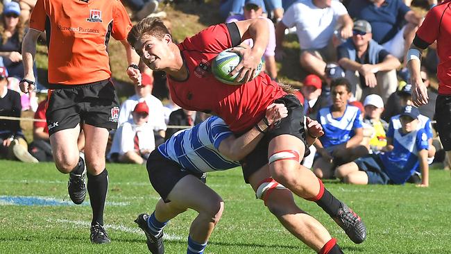 Gregory Terrace flanker Charles Condon vs Nudgee College, Saturday August 3, 2018. Picture: AAP/ John Gass