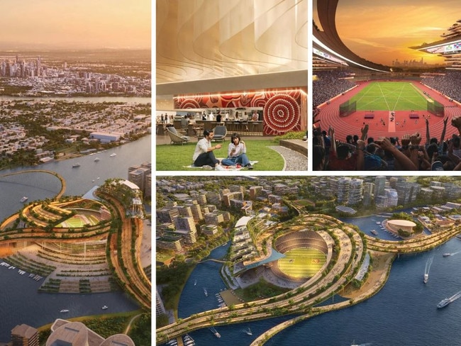 Images of a proposed Olympic precinct at Brisbane's Northshore.