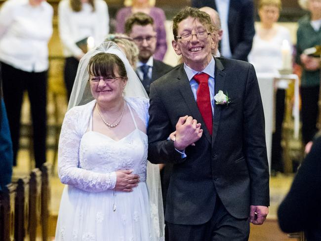 Jack and Toni Osborne Richardson get married at St Paul s Church Bristol See SWNS story SWBIG A homeless Big Issue seller got married yesterday Sat to a woman he asked for money while begging Jack Richardson 37 first met wife to be Toni Robinson two years ago as she passed his regular spot When she said she had nothing to give him generous Jack gave HER 50p for her electricity meter so she wouldn t have to spend Christmas in the dark Over the next year Toni 47 regularly walked past his Big Issue pitch outside a central Bristol coffee shop and they became close friends