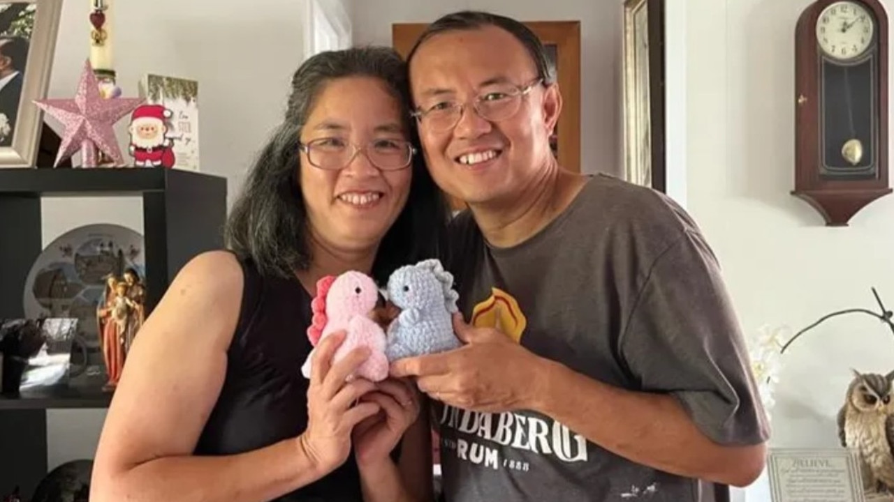 Christella “Stella” Tan (left) and her husband Bernard Wee. Stella was killed after her Nissan Micra was hit by an allegedly stolen car on the Sunshine Coast on September 15. Picture: Supplied / GoFundMe