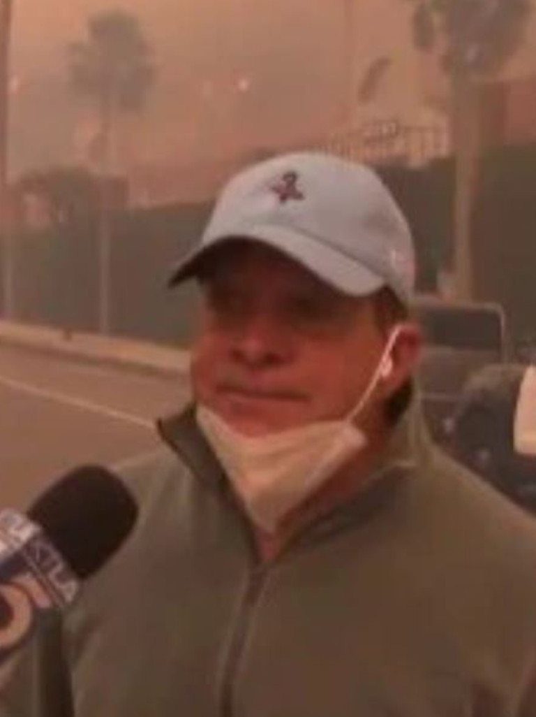 Steve Guttenberg popped up on a local LA TV station. Picture: KTLA