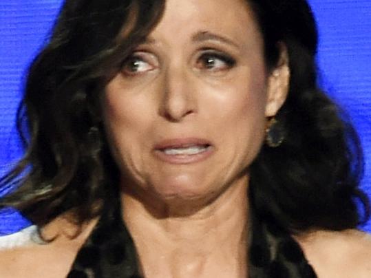 Julia Louis-Dreyfus accepts the award for outstanding lead actress in a comedy series for “Veep” at the 68th Primetime Emmy Awards on Sunday, Sept. 18, 2016, at the Microsoft Theater in Los Angeles. (Photo by Chris Pizzello/Invision/AP)