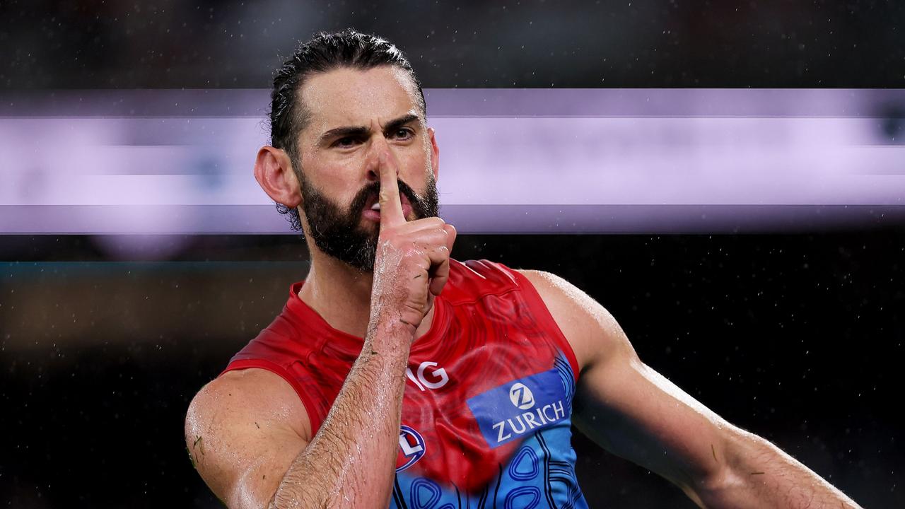 Brodie Grundy says he is not losing any sleep over his goal celebration towards Port Adelaide fans. Picture: James Elsby / Getty Images