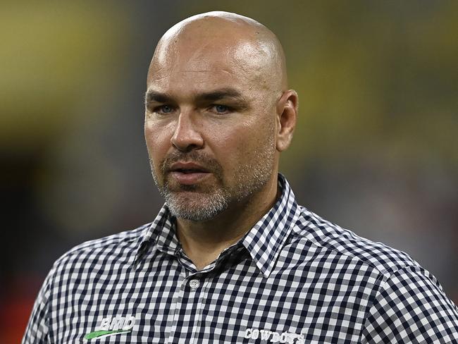 TOWNSVILLE, AUSTRALIA - APRIL 07: Cowboys coach Todd Payten looks on during the round five NRL match between North Queensland Cowboys and Gold Coast Titans at Qld Country Bank Stadium, on April 07, 2024, in Townsville, Australia. (Photo by Ian Hitchcock/Getty Images)