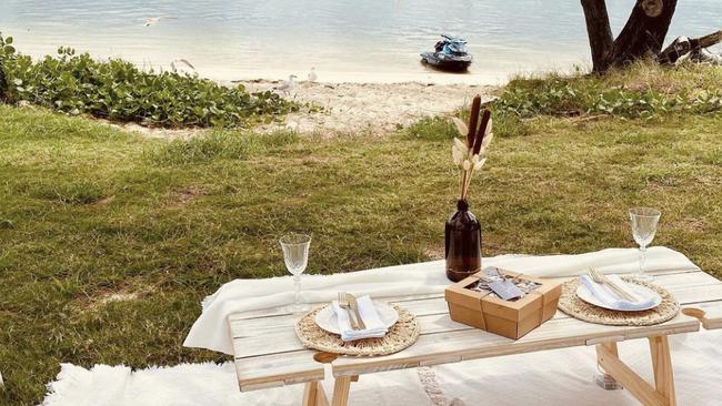 A picnic set up by All About Picnics.