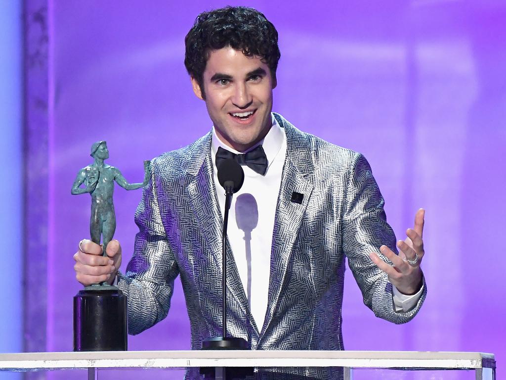 Darren Criss speaks onstage during the 25th SAG Awards. Picture: Getty