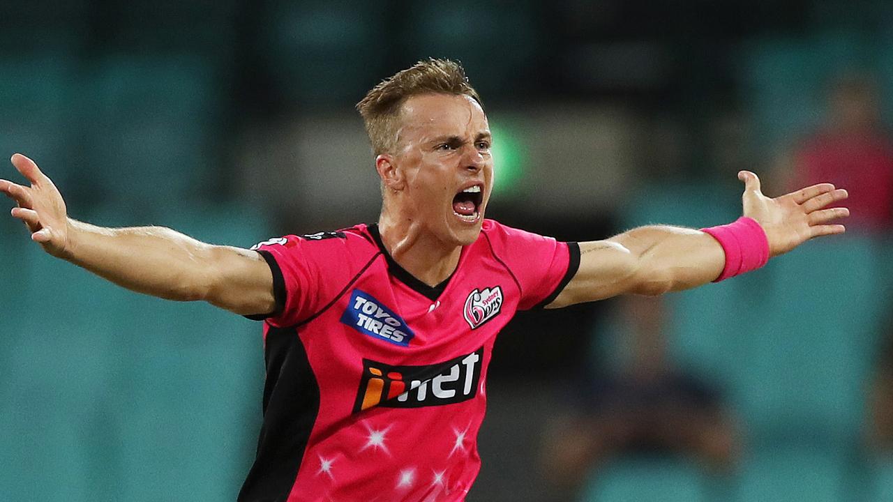 Tom Curran has been given BAT-BWL status after his efforts with the bat for Sydney Sixers. Picture: Phil Hillyard.