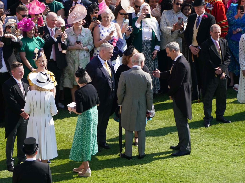 The King and Queen mingled among guests. Picture: AFP